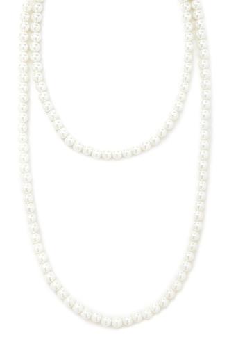 Forever21 Faux Pearl Longline Necklace