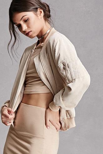 Forever21 Corduroy Bomber Jacket
