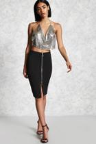 Forever21 Pull-ring Zip-up Skirt
