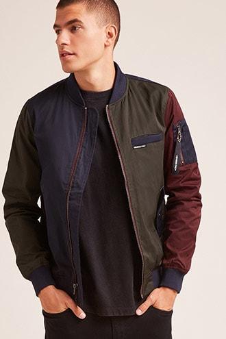Forever21 Members Only Colorblock Bomber Jacket