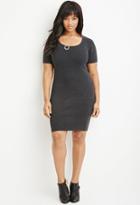 Forever21 Plus Women's  Charcoal Plus Size Ribbed Sweater Dress