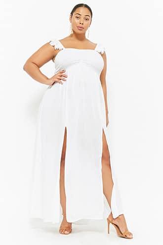 Forever21 Plus Size Boho Me Smocked Maxi Dress