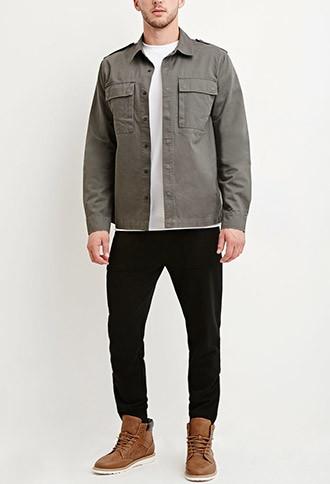 21 Men Men's  Side-zip French Terry Joggers