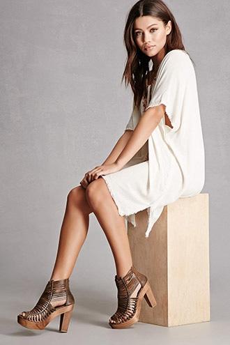 Forever21 Spicca Huarache Block Heels