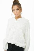 Forever21 Hooded Popcorn-knit Pullover Sweater