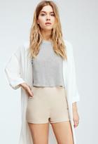 Forever21 Textured High-waisted Shorts