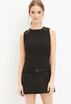 Forever21 Women's  Belted Drop-waist Dress (black)