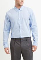 21 Men Men's  Light Blue Cotton-blend Shirt