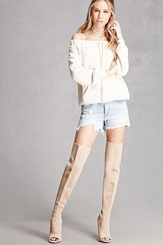 Forever21 Over-the-knee Knit Sock Boots