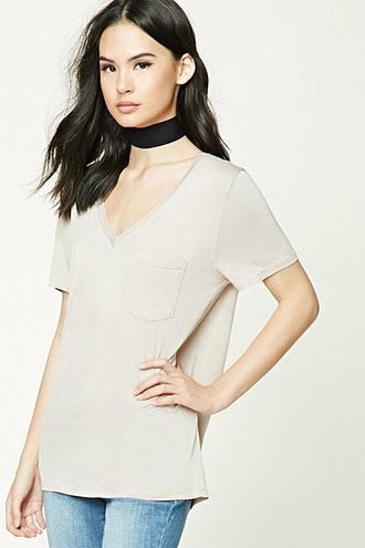 Forever21 Pocket V-neck Tee