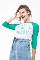 Forever21 Ready To Paddy Graphic Baseball Tee