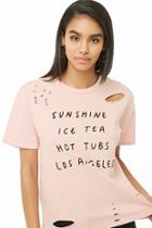 Forever21 Distressed Los Angeles Tee