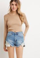 Forever21 Women's  Classic Cropped Sweater (camel)