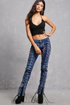Forever21 Kikiriki Lace-up Grommet Jeans