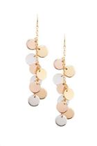 Forever21 Tri-color Disc Drop Earrings