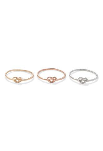 Forever21 Twisted Ring Set (gold/silver)