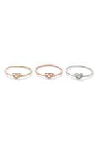 Forever21 Twisted Ring Set (gold/silver)