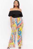 Forever21 Plus Size Baroque Print Flare Pants