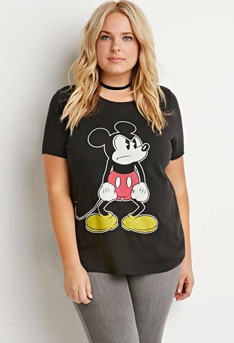 Forever21 Plus Women's  Mickey Mouse Graphic Tee