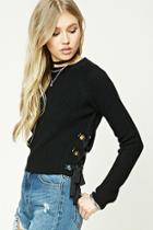 Forever21 Lace-up Sweater