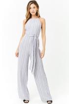 Forever21 Striped Self-tie Jumpsuit