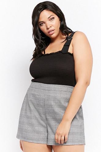 Forever21 Plus Size Smocked Crop Top