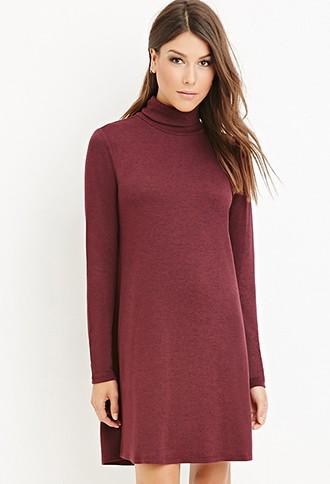 Forever21 Heathered Turtleneck Shift Dress