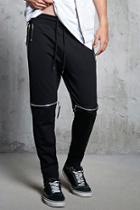Forever21 Slim-fit Zip-knee Joggers