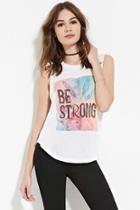 Forever21 Be Strong Graphic Muscle Tee