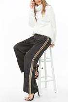 Forever21 Multicolor Striped-trim Satin Pants