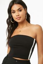Forever21 Striped-trim Tube Top