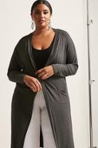 Forever21 Plus Size Ribbed Knit Open Front Cardigan