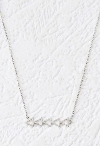 Forever21 Cutout Triangles Pendant Necklace
