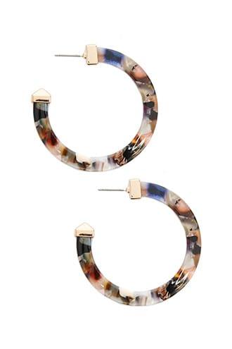 Forever21 Marble Half-hoop Earrings