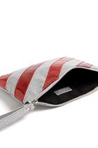 Forever21 Candy Stripe Glitter Clutch