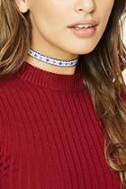 Forever21 Embroidered Floral Choker