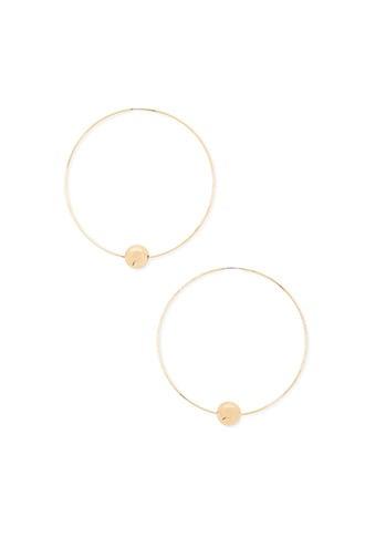 Forever21 Metallic Bead Hoop Earrings