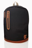21 Men Faux Suede-paneled Backpack (black)