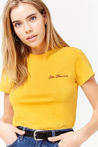 Forever21 San Francisco Embroidered Tee