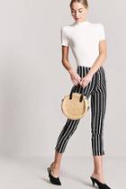 Forever21 Stripe High-rise Ankle Pants