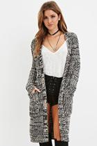 Forever21 Women's  Open-front Marled Cardigan
