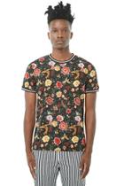 Forever21 Bird & Floral Varsity Ringer Tee