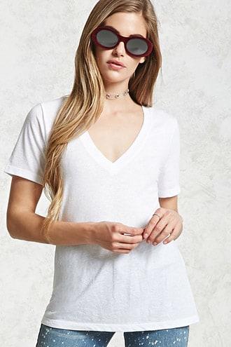 Forever21 Relaxed V-neck Tee