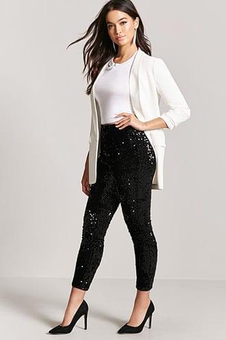Forever21 Sequin High-waist Pants