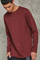 Forever21 Long-sleeve Slub Knit Tee