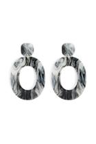 Forever21 Marble Oval Drop Earrings