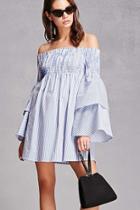 Forever21 Striped Bell Sleeve Dress