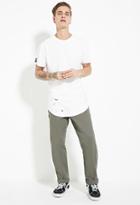 21 Men Men's  Olive Dickies Slim-fit Canvas Pants