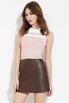 Forever21 Women's  Contrast Paneled Top