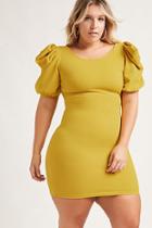Forever21 Plus Size Puff-sleeve Dress